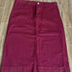 JADE MACKENZIE burgundy denim